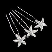 Wedding Bridal Starfish Bridesmaid Star Women Hair Pearl