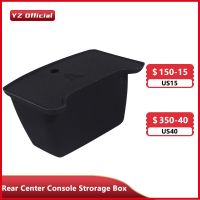 YZ For Tesla Model 3 Model Y Rear Center Console Organizer Tray Flocking For Tesla Model3 Storage Box ModelY Case Accessories