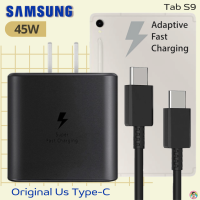 ที่ชาร์จ Samsung 45W (US) สำหรับ ซัมซุง Tab S9 และมือถือทุกรุ่น หัวชาร์จ Usb-C สายชาร์จ Type-C (5A) ยาว1ม. และ2ม. รองรับการชาร์จด่วนแบบพิเศษ Adaptive Fast Charging