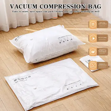 Space Saver Saving Storage Bags Vacuum Seal Compressed Organizer Bag & Pump