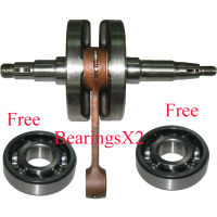 ชิ้นส่วนรถจักรยานยนต์เพลาข้อเหวี่ยง Assy Crank Shaft สำหรับ Suzuki Qingqi Jincheng AX100 2จังหวะก้าน2ชิ้นแบริ่งฟรี