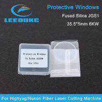 LEEOUKC ไฟเบอร์เลเซอร์ป้องกัน Windows Optical เลนส์แก้ว35.5*5มม. 6000W สำหรับ Highyag Nukon เครื่องตัดเลเซอร์ไฟเบอร์