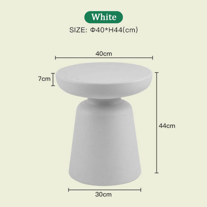 Nordic Simple Plastic Side Table Small Household Sofa Coffee Table Modern Balcony Window Round