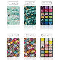 เคสแท็บเล็ตสําหรับ OPPO Pad 2 11.61-นิ้ว รูปแบบสี่เหลี่ยมที่มีสีสันการป้องกันแบบรวมทุกอย่างฝาครอบขาตั้งพับพลิกได้ด้วยฟังก์ชั่นการนอนหลับและปลุกอัตโนมัติ