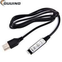 ✉∋ 0.5m 1m RGB Controller 5V USB Connector Cable 4pin Line Dimmer 3 Keys for 5V 5050 2835 RGB LED Strip Ribbon TV Backlight Light