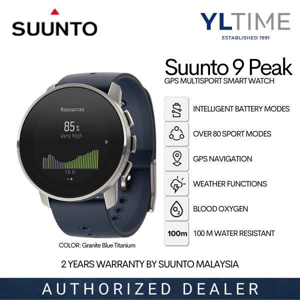 Suunto 9 Peak Granite Blue Titanium SUSS050520000 - Ultra thin GPS