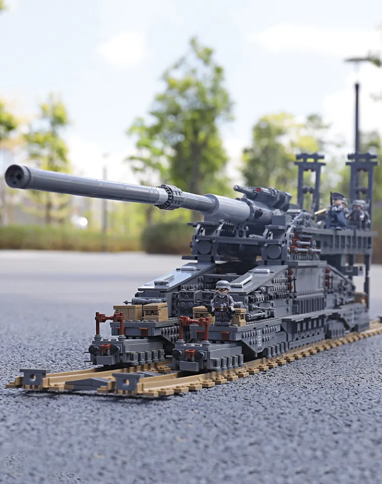 3846PCS Military Army Schwerer Gustav Dora Cannon Building Block