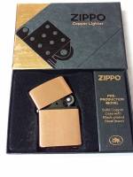 ZIPPO  48107  BRUSHED FINISH  COPPER   รุ่นพิเศษเหมาะสะสม ตัวถังนอกทำจาก ทองแดง  ถังในสีดำ   ของใหม่ไม่ผ่านการใช้งาน มาพร้อมกล่องตรงรุ่น รับประกันของแท้