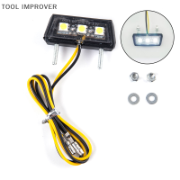 TOOL IMPROVER 12V รถจักรยานยนต์ป้ายทะเบียน LED แสงกันน้ำรถจักรยานยนต์ใบอนุญาตแสง