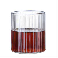 Simplicity Glass Vertical Stripes Transparent Glass Fruit Juice Water Cup Milk Jug Water Bottle Glass Wine Cup Household Kettle