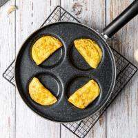 สินค้าพร้อมส่ง กระทะ 4 หลุม ไม่ติดกระทะ (Frying Pans No Oil-smoke Breakfast 4 in)