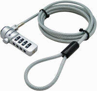 Sendt Silver Notebook/Laptop Combination Lock Security Cable