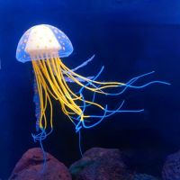 Fish Tank Decorations Luminous Simulation Jellyfish Silicone Fluorescent Fake Fish Aquarium Landscaping Aquarium Decoration