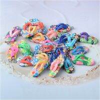 10pcs/bag Soft Clay Slippers Decoration Pendant Supplies Super Charms Glue Mud Crafts Materials