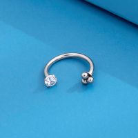 1PC Cubic Zirconia Decor Nose Ring Body jewellery