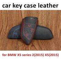 ✴◊¤ Only Red car styling Sewing Leather hot sale Car Key Cover Hand Sewing Key Case for BMW X5 series 2(2015) X5(2015) X6 X1(2016)