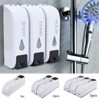 【เครื่องจ่ายสบู่เหลว】【Shampoo Dispenser】1/2/3Pcsของเหลวติดผนังเครื่องจ่ายสบู่เหลวเครื่องจ่ายสำหรับห้องน้ำขวดสบู่เครื่องจ่ายเจลอาบน้ำพลาสติก