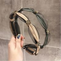 High-grade summer hair accessories women 39;s knotted fine-edged rhinestone headband headband wild hair band headwear Fashion girl