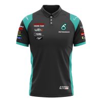 Petronas เสื้อโค้ทแขนสั้นสำหรับทีมแข่งรถ,เสื้อโปโลมีปกพิมพ์ลายวิบาก GP เสื้อลำลองสำหรับฤดูร้อนปี2022