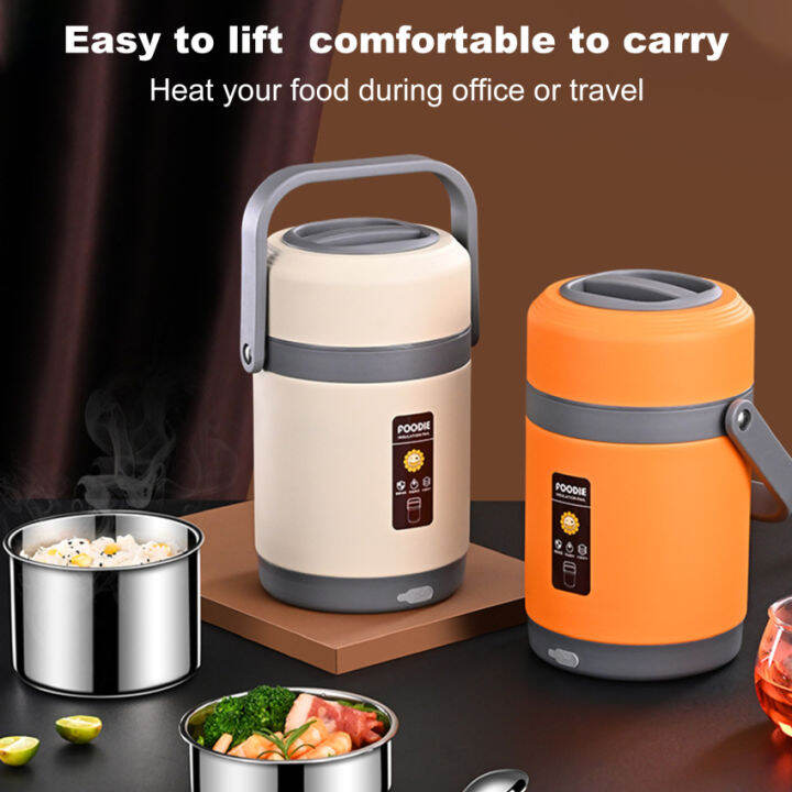TTLIFE Electric Heated Lunch Box,3 Layers Portable Food Heating Rice