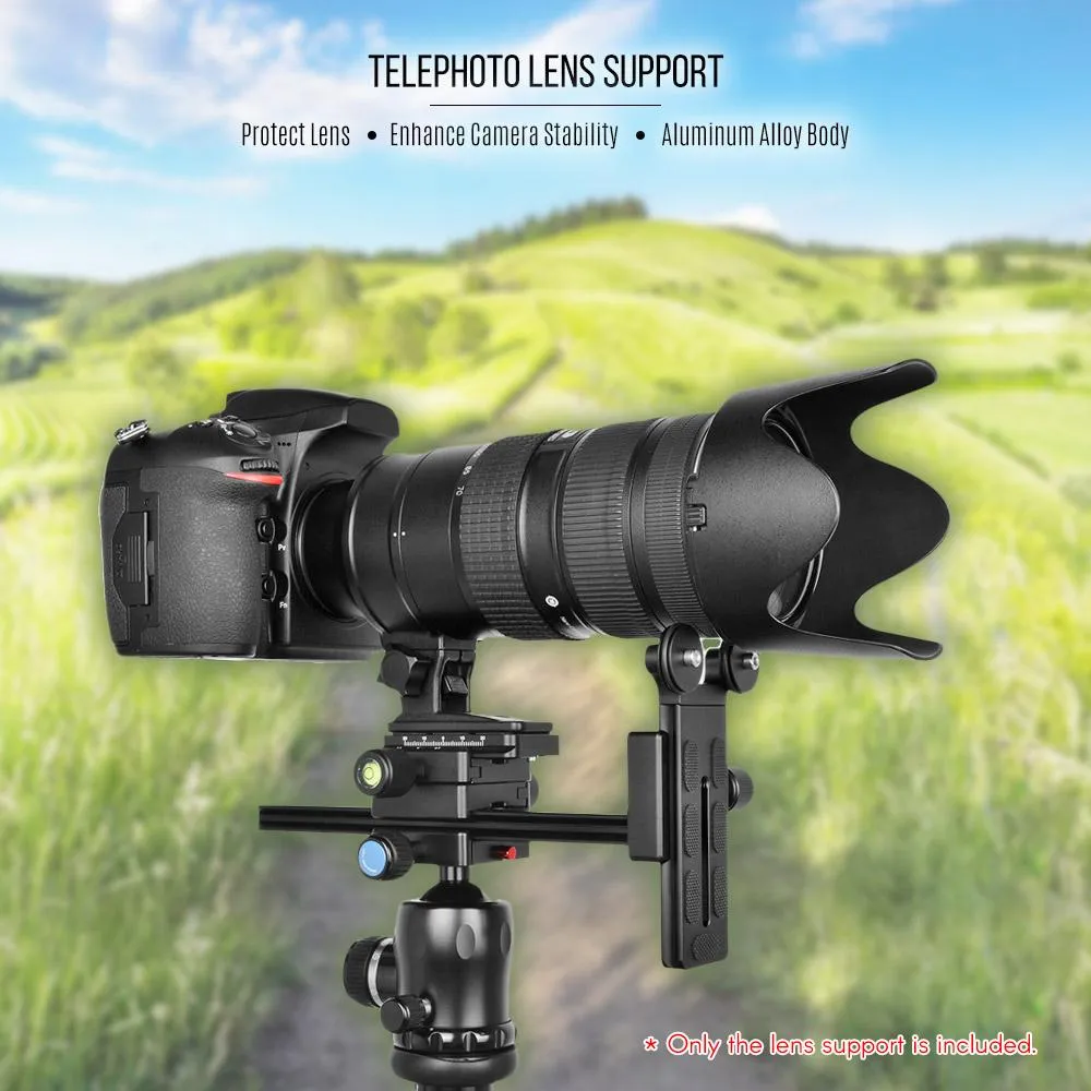 Andoer L200 Telephoto Lens Support Long Lens Holder Bracket Height