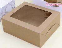 Boxjourney กล่องเค้ก คราฟท์ 26x31x11.5 ซม. (20 ชิ้น/แพ็ค)