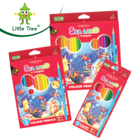 Little Tree ดินสอสีไม้ 12 สี SEA LAND (SEA LAND COLOR PENCIL) 1 แพ็ค