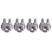 4pcs stainless steel cable clip saddle clamp for ropes 0.3cm 3mm wire