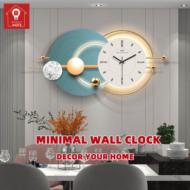 MZD Creative Clock Hanging Clock Living Room Modern Simple Light Luxury