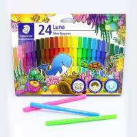 STAEDTLER ปากกาเมจิ ลูน่า ขนาด 2 มม. 24 สี สีสันสดใส ล้างออกได้ง่าย รุ่น 327 LWP24 02 Magic color pen