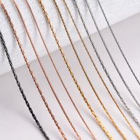 1 piece Width 0.6mm/0.8mm/1mm/1.2mm Tiny Chain Necklace Women Stainless Steel Tiny Necklace For Pendant Wholesale Jewelry