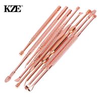 Rose Gold Stainless Steel Spiral Earpick Ear Scoop Earwax Digging Tools Earwax Curette Spoon Care Ear Clean Toolear Cleaner