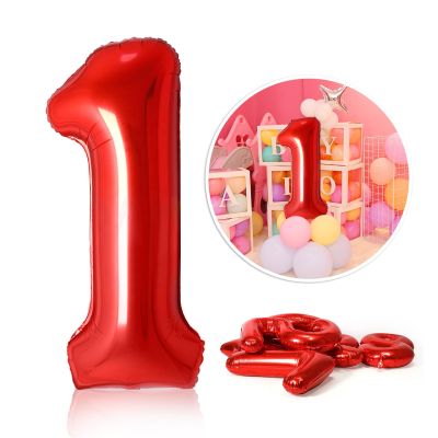 【CC】 40inch Foil Balloons 0-9 Number Happy Birthday Wedding Decoration Shower Large Figures Globos