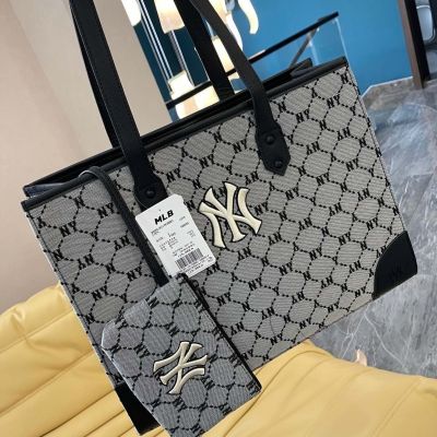 MLBˉ Official NY 2022 new trendy brand NY portable tote bag student commuting leisure large capacity ladies fashion shoulder bag