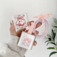 [CNIU digital accessories] USB ลายการ์ตูนน่ารักตัวป้องกันสายไฟเคสชาร์จเร็วแบบสายข้อมูลกัดสำหรับ Iphone 18/20W ที่ม้วนเก็บส่วนหัวฝาครอบป้องกันสายไฟ