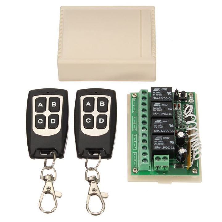 Geekcreit 12V 4CH Channel 433MHz Wireless Remote Control Switch with 2 Transmitter