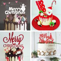 【CW】 Merry Christmas Cake Topper Xmas Party Dessert decoration Santa Claus Snowman Cupcake Topper Christmas cake Baking Decorations