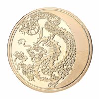 เหรียญที่ระลึกมังกรจีนมอบให้เป็นของขวัญที่ระลึกเหรียญโทเค็นสะสมคอลเลคชั่นศิลปะเป็นที่ระลึก