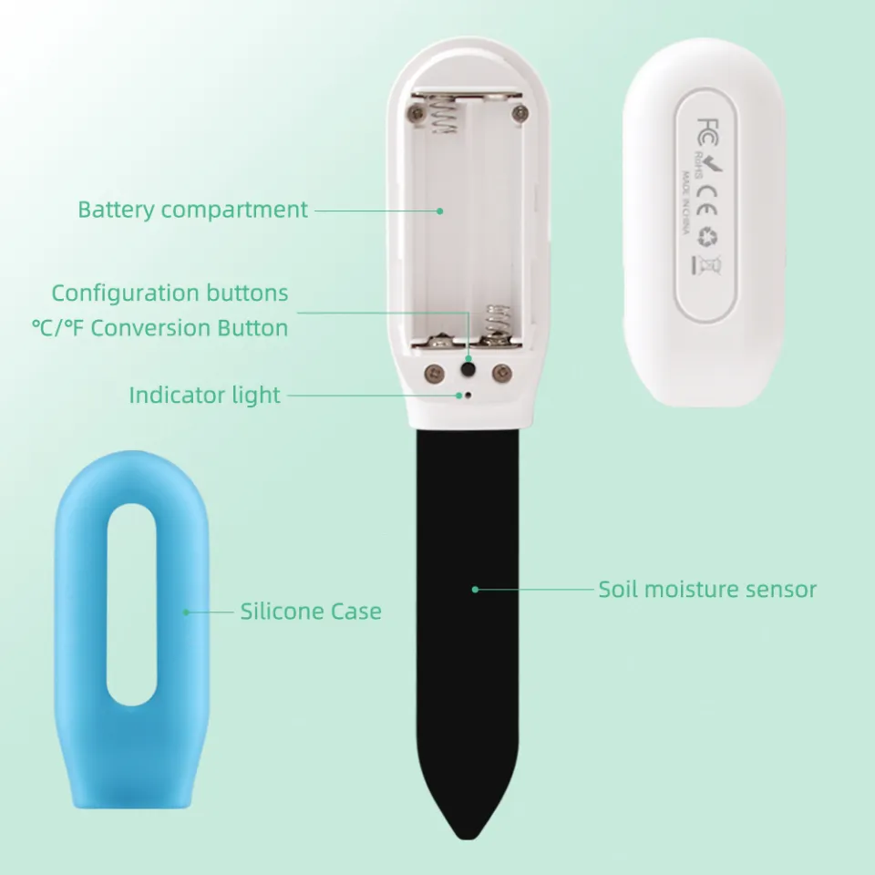 Yizerel 2 Packs Soil Moisture Meter for House Plants, Plant Water Meter  Soil Tester Test Kit Soil Hygrometer Sensor for Indoor & Outdoor Use Garden