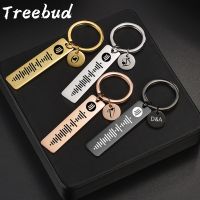 【CW】 Treebud Fashion Engrave Music Spotify Code Keychains Custom Name Date ID Number Keyring Jewelry Gifts