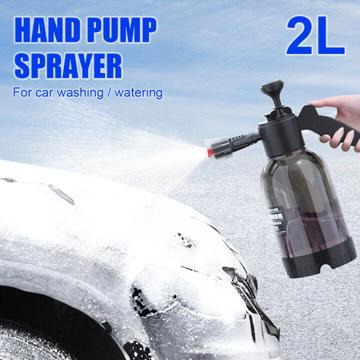 【Hot selling】2L Hand Pump Foam Sprayer with 2 Nozzles Pneumatic Foaming