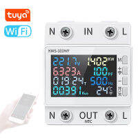 Tuya WiFi Power Meter 8in1 เครื่องวัดพลังงาน 2P AC APP Control 170-270V / 63A แรงดันไฟฟ้าปัจจุบันกําลังเวลาอุณหภูมิเครื่องวัดความถี่