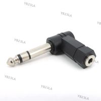 L Type 3.5mm Female Jack to 6.35mm 6.5 Male Jack Right Angled Cable Converter Connector Plug Headphone Sound Adapter YB23