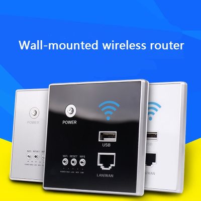 【NEW Popular】300Mbps 220V PowerRelay SmartWIFI Repeater Extender Wall Embedded 2.4Ghz Router Panel ซ็อกเก็ต Usb Rj45