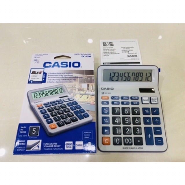 dc-12m-เครื่องคิดเลขตั้งโต๊ะ-casio-12-หลัก-ของแท้-casio-เครื่องคิดเลข-calculator-เครื่องคิดเลข-รุ่น-dc12-dc-12m-dc12