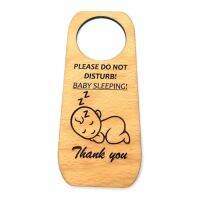 [FudFudAR] ฝุด-ฝุด-อะ Disturb  Baby Sleeping ป้ายคล้องลูกบิดประตู ป้ายคล้องประตู Door Sign Baby Sign ป้ายรบกวน ห้ามรบกวน ของขวัญเด็ก สำหรับเด็ก Kid Wooden Sign งานไม้