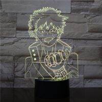 【☑Fast Delivery☑】 jiangyi โคมไฟตั้งโต๊ะ My Hero Academia Bakugou Katsuki ของเล่นเด็กเป็นรูปร่างแอคชั่นนารูโตะ3มิติไฟ Led กลางคืนไฟสีสันสดใสอะนิเมะ