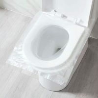 【LZ】✈♦  Descartável Viagem Toilet Seat Covers 100  Tapete Impermeável Almofada De Papel Higiênico para Viagem Camping Conjunto de acessórios do banheiro 50 Pcs por Saco