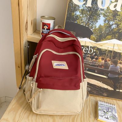 Backpack Large Capacity New Leisure Travel Womens Bags Middle School Student Simple Campus Schoolbag Street Trendy Backpack 2023