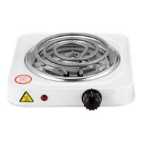 R Electric Single Burner Cooktop Compact Hot Plate,1500W, White &amp; Stainless Eu Plug